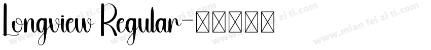 Longview Regular字体转换